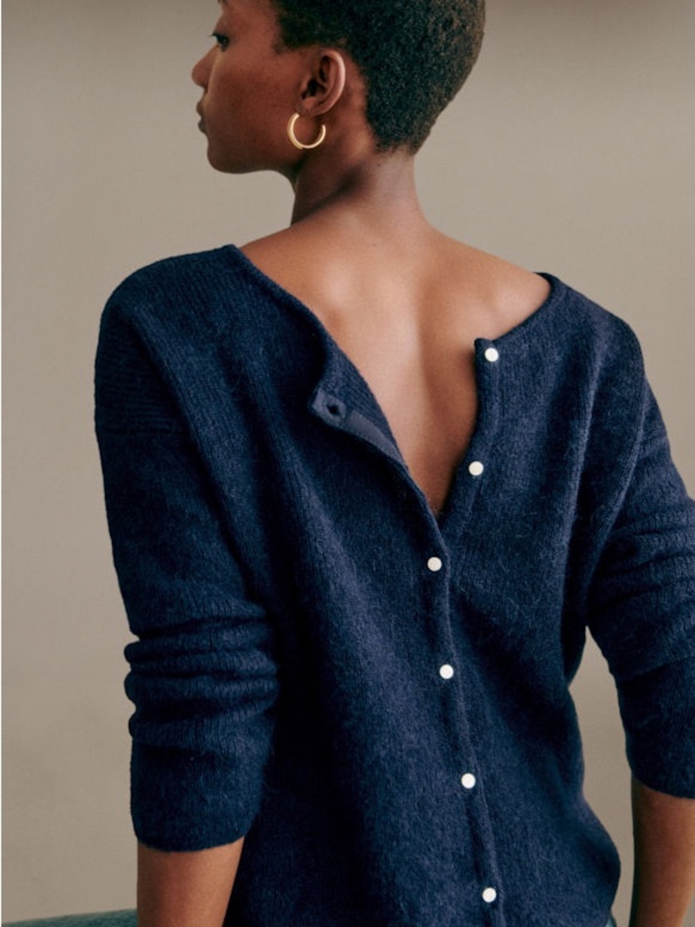 Sezane Cardigan (Gilet Gaspard) in Marine - S